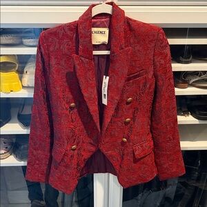 L'AGENCE Scarlet Brocade Blazer
